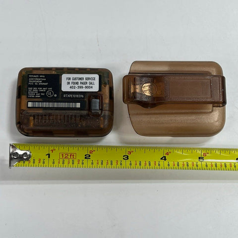 Vintage Motorola Pager Translucent Brown With Belt Clip Untested As-Is