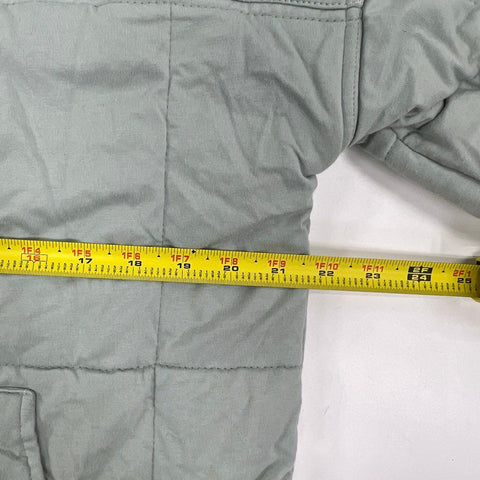 Allfenix Women's Quilted Bomber Jacket Sage Green Cotton Full Zip Size M