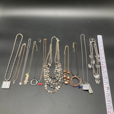Modern Fashion Jewelry Lot of 11 Necklaces Bracelet Heart Cross Butterfly Charm