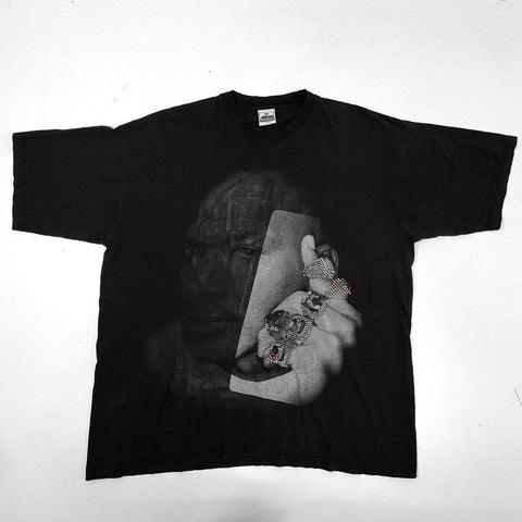 Vintage 90s Johnson Men's Mike Tyson Championship Ring Rhinestone T-Shirt 2XL