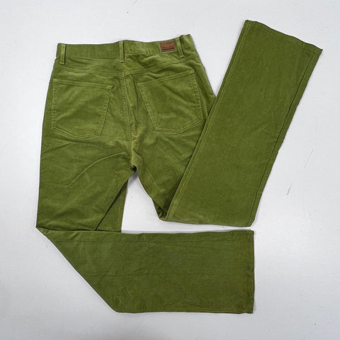 Ralph Lauren Sport Women's Green Corduroy Straight Leg 5-Pocket Pants Sz 10