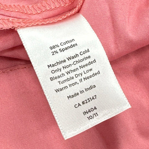 Talbots Women's Pink Sleeveless Surplice Cotton Blend Midi Dress Sz 16W NWT