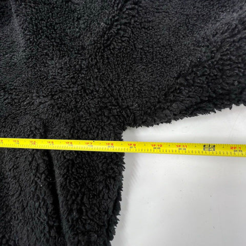 Lululemon Women's Black Textured Fleece 1/2 Zip Sherpa Cropped Pullover Size 6