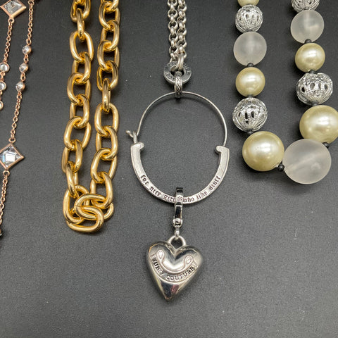 Fashion Costume Jewelry Lot of 14 Necklaces Includes Juicy Couture Faux Pearl