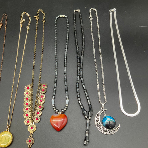 Time and Tru Fashion Jewelry Lot of 13 Necklaces Gold Silver Tone Bohemian