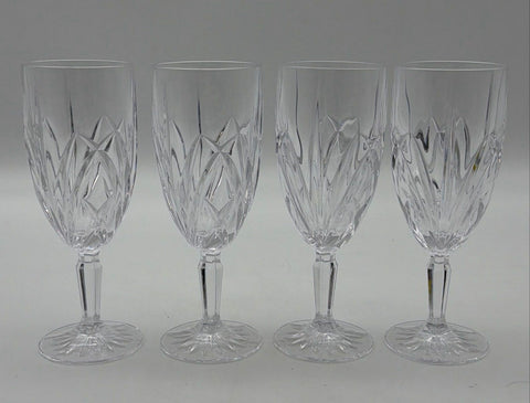 Marquis Waterford Brookside Water Goblets Set 4 Clear Crystal 8.5 Inch