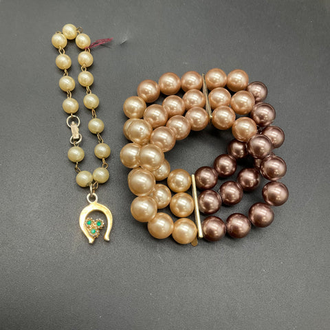 Faux Pearl Costume Jewelry Lot Paparazzi Cato Vintage to Modern Necklaces 14pc