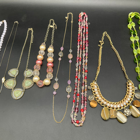 Vintage to Modern Costume Jewelry Lot 1.2 lbs 11 Necklaces J.Crew Beaded