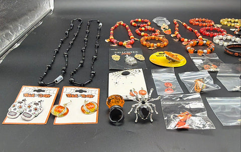 Halloween Fall Thanksgiving Jewelry Lot 40+ Pc Necklaces Bracelets Earrings 2lb