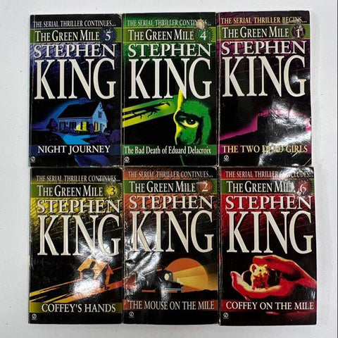 Stephen King The Green Mile Complete 6 Book Serial Set 1996 Paperback Lot