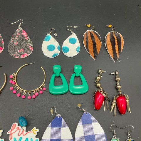 Fashion Jewelry Earrings Lot of 28 Statement Boho Hoop Drop Dangle Styles