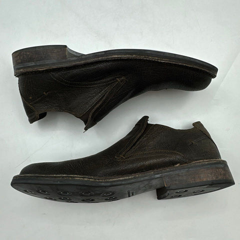 Donald J Pliner Lazaro Espresso Pebbled Leather Slip On Shoes Men's Size 12 M