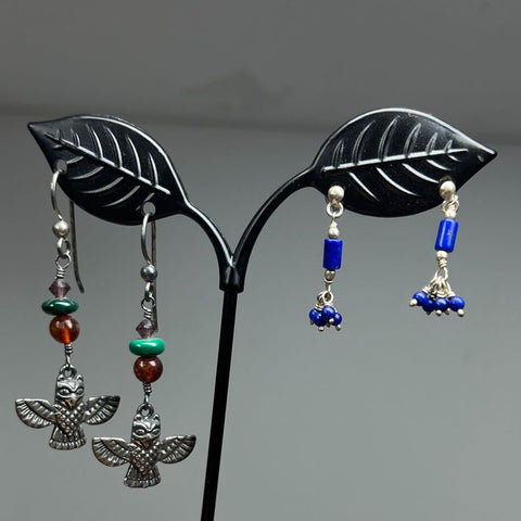 925 Sterling Silver Dangle Earrings 15.2g 4 Pair