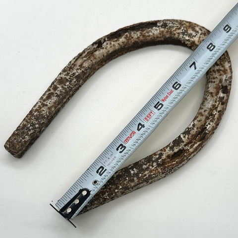 Antique Hand Forged Iron Horseshoe Primitive Farm Decor Rustic Heavy Artifact