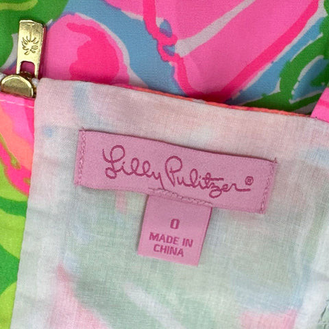 Lilly Pulitzer Women's Pink Elephant Print Fit and Flare Sun Dress Size 0