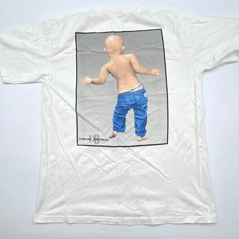 Vintage 1998 Dancing Baby T-Shirt Kinetix Autodesk Double Stitch Sz L