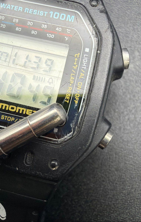 Vintage Casio TS-1200 Digital Thermometer Watch 100M Sporty