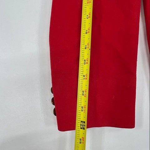 Vintage 80s Pendleton Red 100% Wool Blazer Jacket Made in USA Sz 18