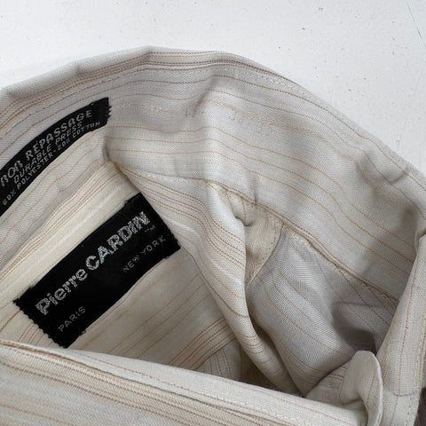Vintage Pierre Cardin Men's Long Sleeve Button Up Shirts Lot 2 Mauve Beige 15.5