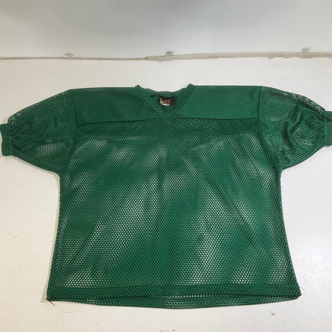 Vintage 90s V Star Logo Blank Mesh Football Practice Jersey Green Sz L/XL