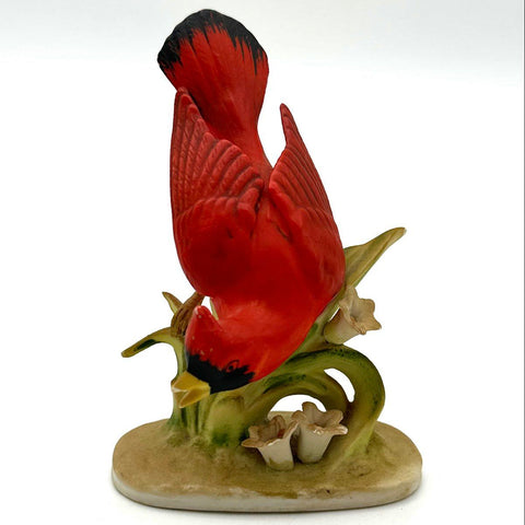 Vintage Lefton Cardinal Figurine Lot Ceramic Red Birds 3 Pieces KW123 KW464 5374