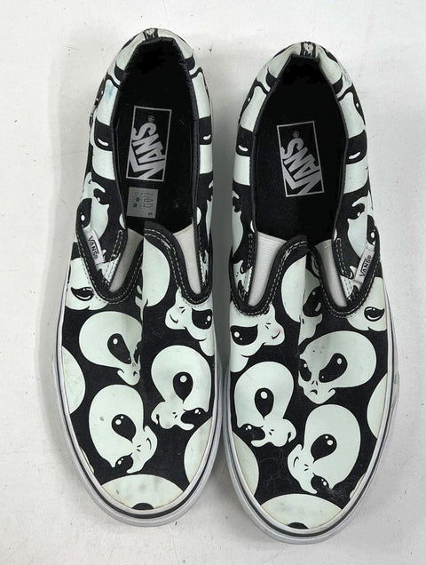 Vans Classic Slip-On Alien Ghost Glow In The Dark Skate Shoes Men's Size 11