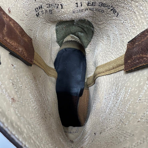 Double-H DH3571 Brown Green Leather Western Cowboy Boots Square Toe Size 11 EE