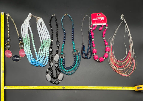 Mixed Beaded Statement Necklace Lot 1lb Fashion Costume Jewelry Bohemian Style