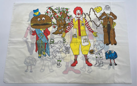 Vintage Character Bedding Lot Disney McDonald's MLB Pillowcases Flat Sheet 4pc