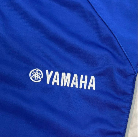 Yamaha Men's Blue White Embroidered Logo Full Zip Track Jacket Sz L