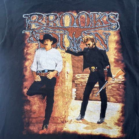 Vintage 90s Brooks & Dunn Country Music T-Shirt Single Stitch Made in USA Sz M