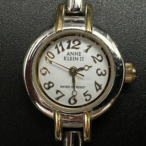 Anne Klein Vintage Ladies Watch Lot of 7 Gold Silver Tone Diamond Dial As-Is