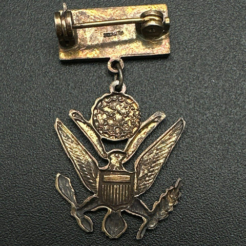 WWII American Defense Service Medal & Sterling Silver Blue Star Eagle Pin Lot