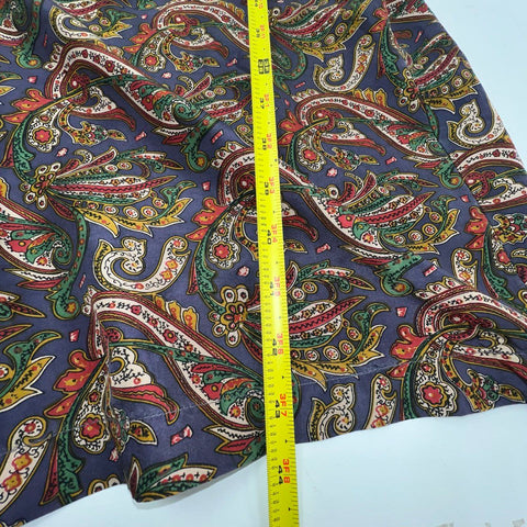 Vintage 80s Davco Paisley Print 100% Silk Robe Kimono Loungewear Sz OS