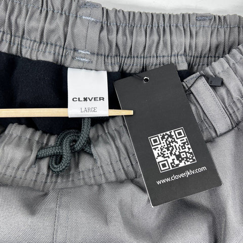 Clover Men's Gray Streetwear Balloon Cargo Pants NWT Sz L