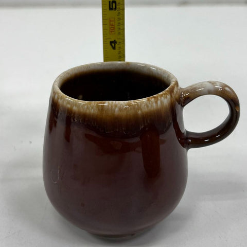 Vintage McCoy Brown Drip Glaze 5pc Mug & Sugar Bowl Set USA #7025 #7020