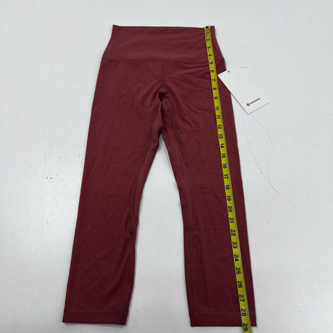 Lululemon Women's Align HR Crop 21" Leggings Burnt Rock Red Sz 4 NWT