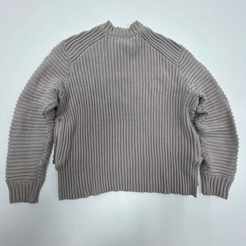 Varley Women's Whitley Sweater Gray Ribbed Mock Neck Side Zip Size XS