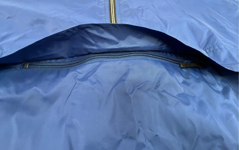 Vintage 90s Nike Hooded Anorak Windbreaker Blue White Half-Zip Jacket Sz XL
