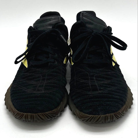 Adidas Sobakov Black Solar Yellow Gum Sole Sneakers Men's Size 10.5