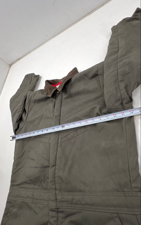 Vintage 80s KEY Quilt Lined Duck Canvas Workwear Coveralls Made in USA Sz XL