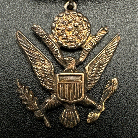 WWII American Defense Service Medal & Sterling Silver Blue Star Eagle Pin Lot