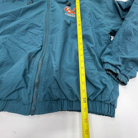 Vintage 90s Disney Tigger Embroidered Hooded Windbreaker Jacket Sz M