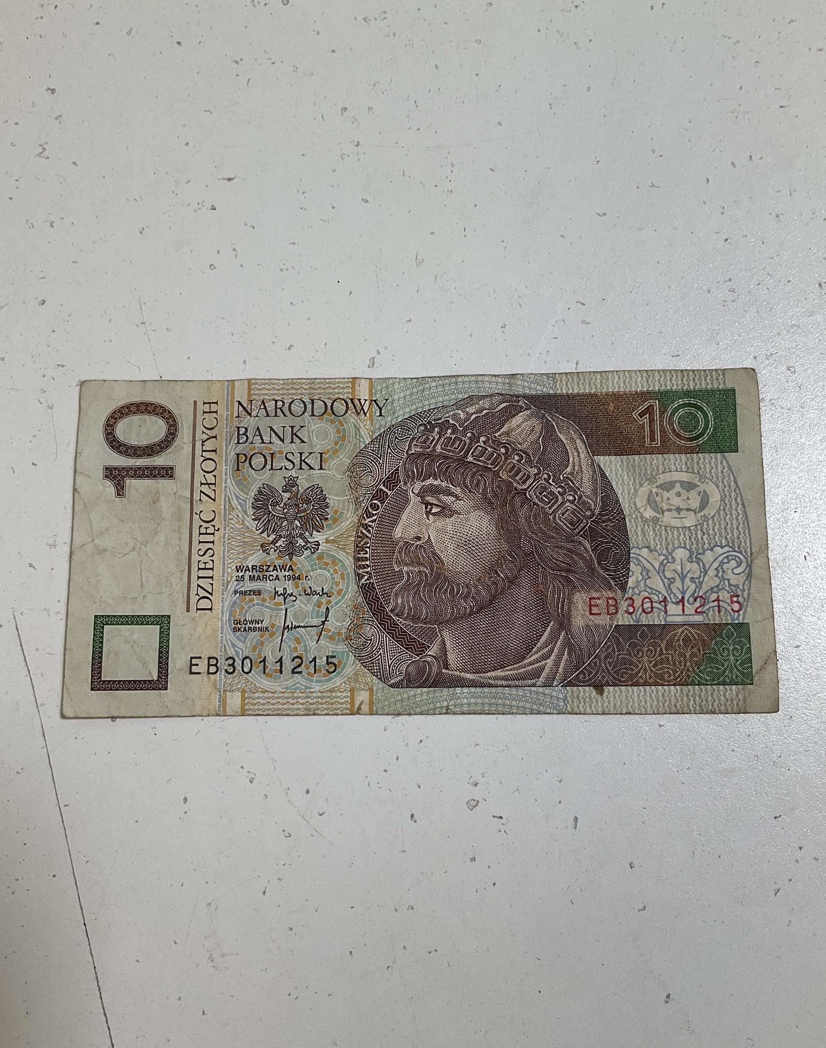 Vintage Polish 10 Zloty Banknote & 1995 2 Zlote 1989 French Franc Coin Lot 3