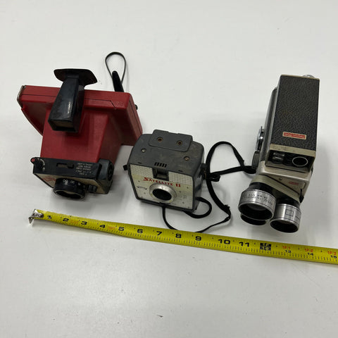 Vintage Lot of 3 Cameras Polaroid Zip Kodak Scopesight Imperial Satellite II