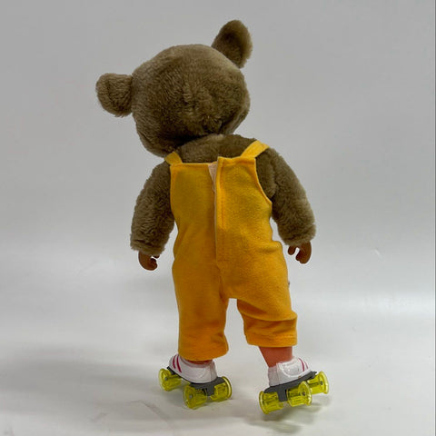 Vintage Super-Tone Sammy Skates Animated Roller Skating Bear Plush Toy 13 Inch