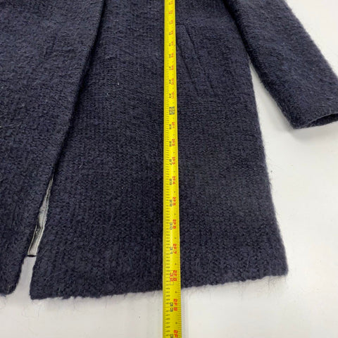 Closed Women's Bubble Pori Coat Jacket Black Mohair Wool Blend Mock Neck S