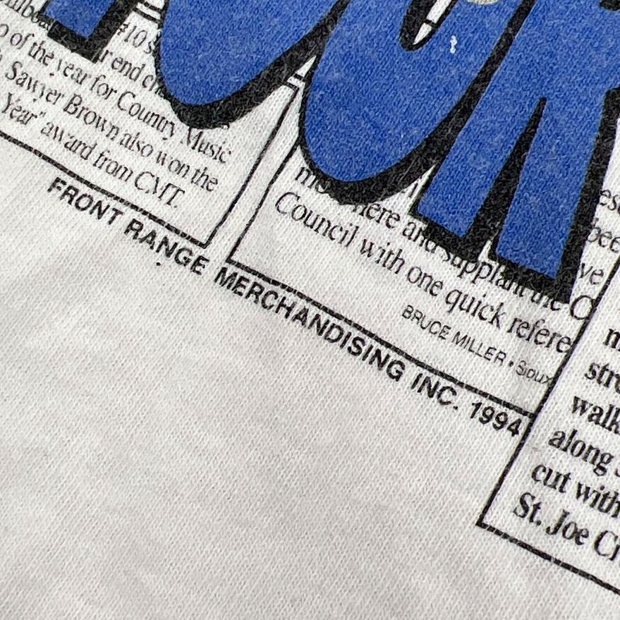 Vintage 1994 Sawyer Brown Thank God For You Tour T-Shirt Autograph Sz L