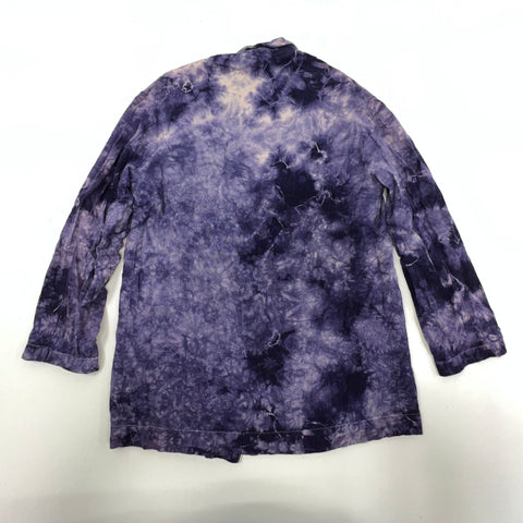 Amadi Purple Tie-Dye Linen Blend Double Breasted Blazer Jacket Women's XS NWT