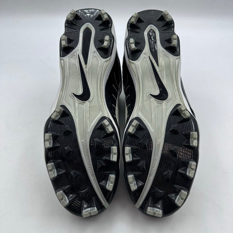 Nike Air Diamond Elite Black Silver White Baseball Cleats IOB Size 15